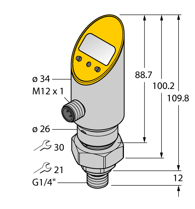 PS010V-504-LUUPN8X-H1141壓力傳感器（不可旋轉）