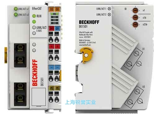 EK1501 | 帶 ID 撥碼開關(guān)的 EtherCAT 耦合器，光纖